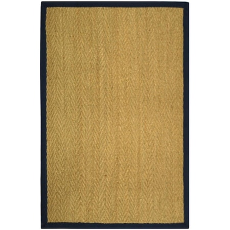 Safavieh Natural Fiber 4 ft. x 6 ft. Power Loomed Small Rectangle Rug - Natural-Blue NF115E-4
